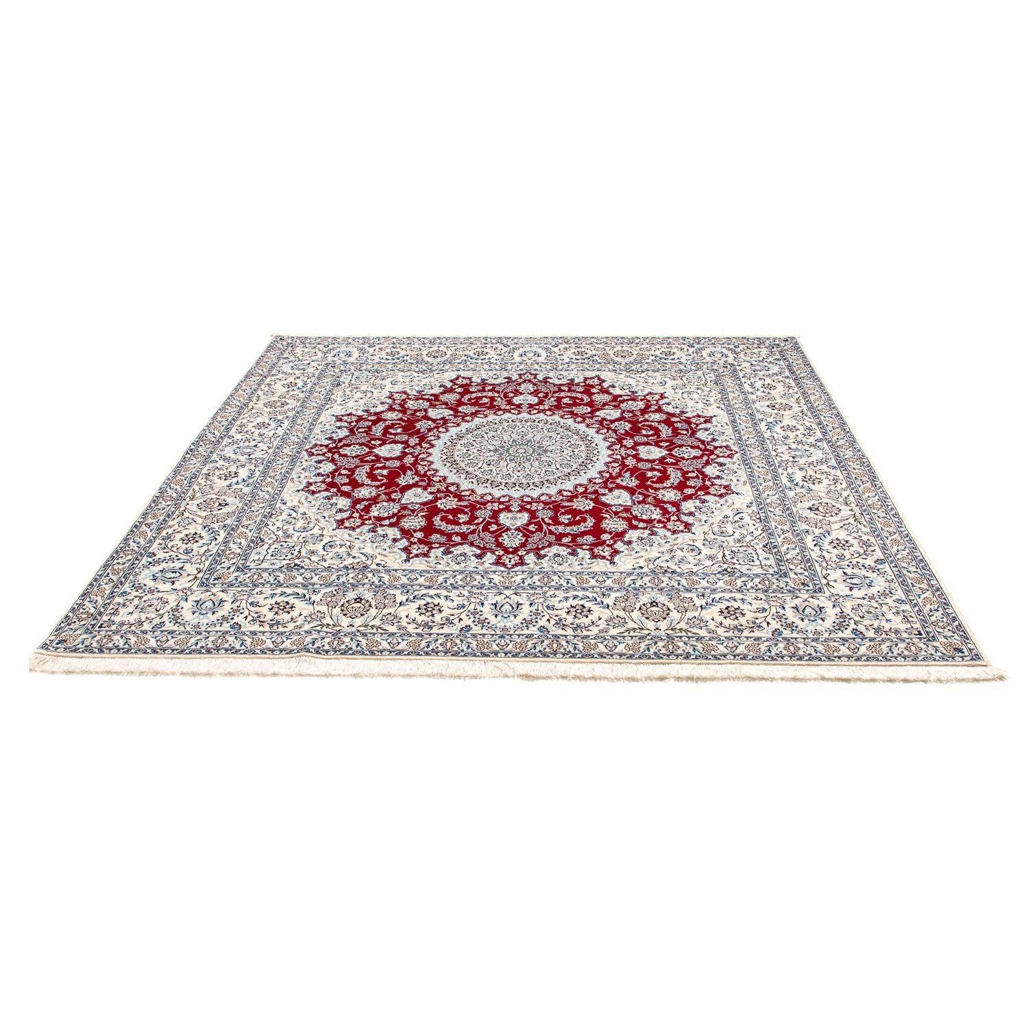 Tapis persan - Nain - Premium carré  - 205 x 197 cm - beige