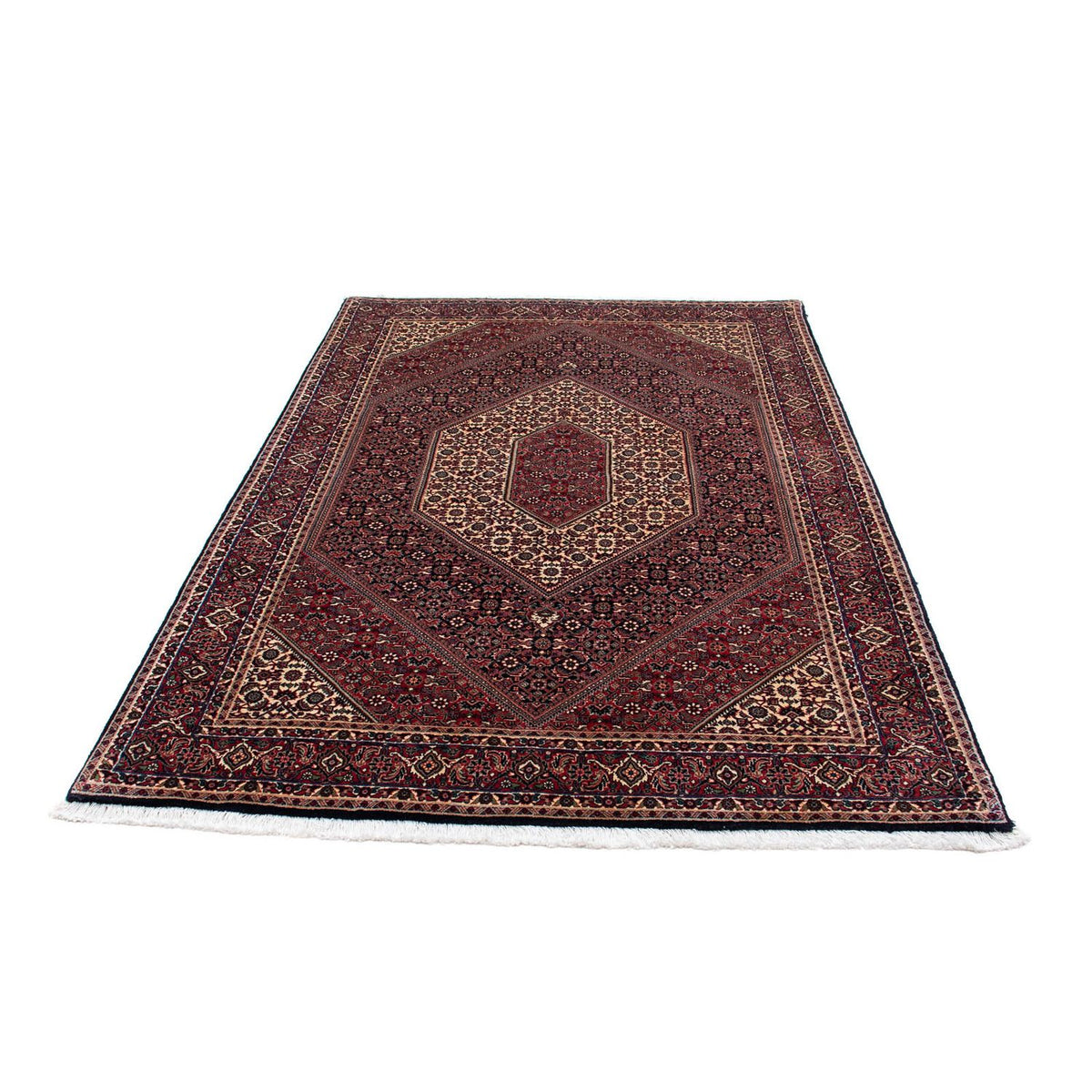 Tapis persan - Bidjar - 210 x 134 cm - bleu foncé