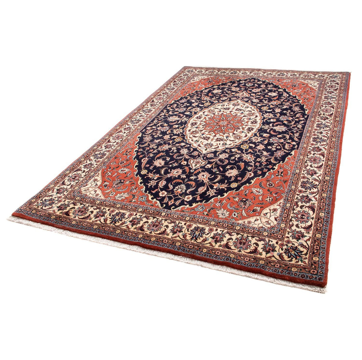 Tapis persan - Bidjar - 260 x 176 cm - bleu foncé