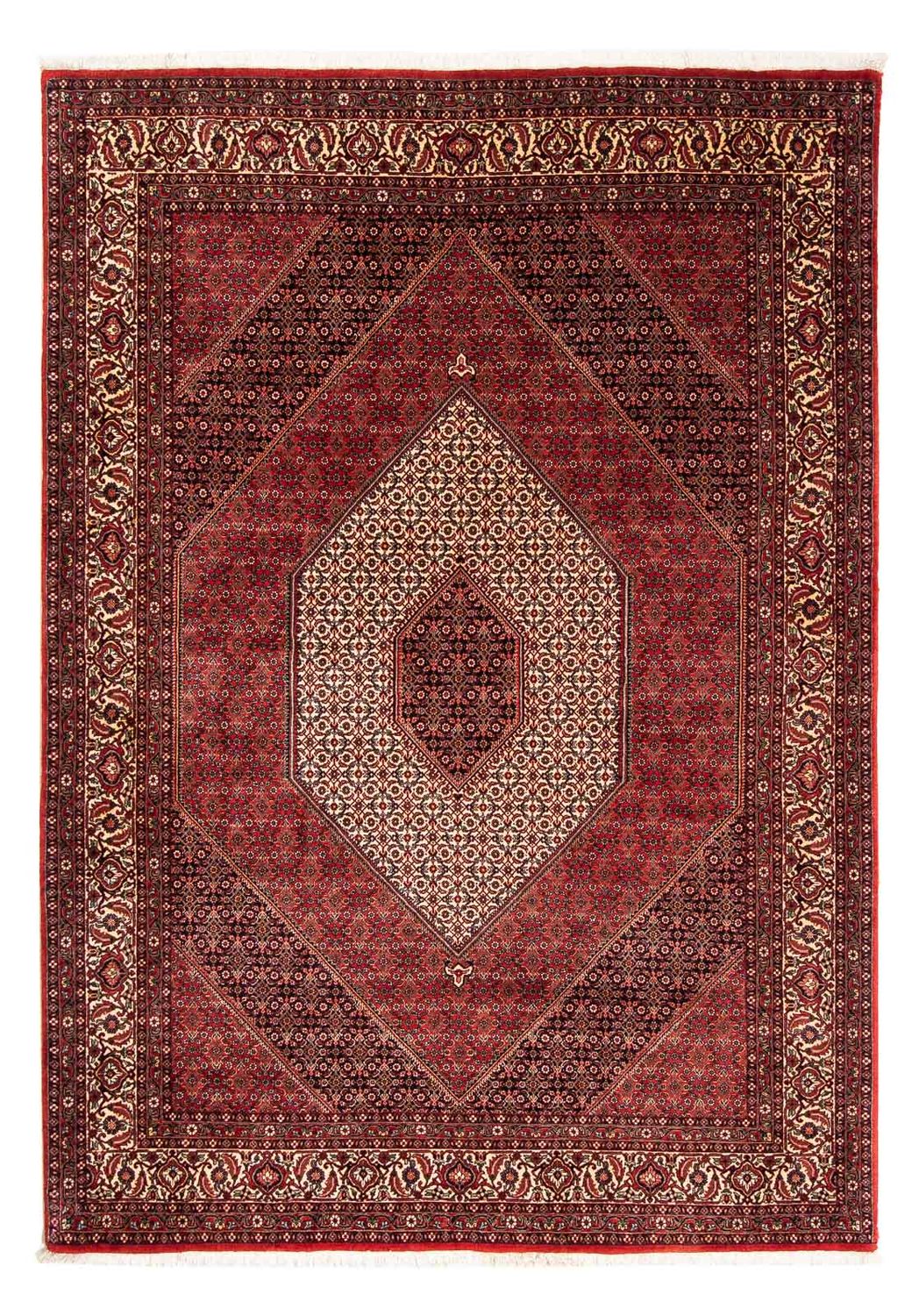 Tapis persan - Bidjar - 248 x 171 cm - rouge foncé