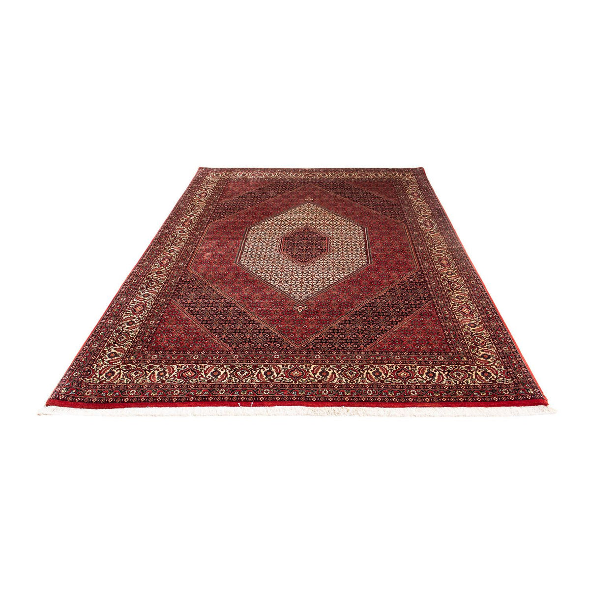 Tapis persan - Bidjar - 248 x 171 cm - rouge foncé