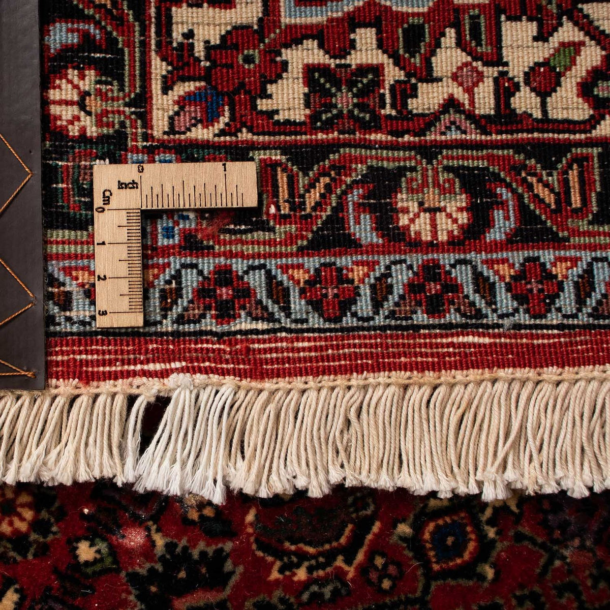 Tapis persan - Bidjar - 248 x 200 cm - rouge foncé