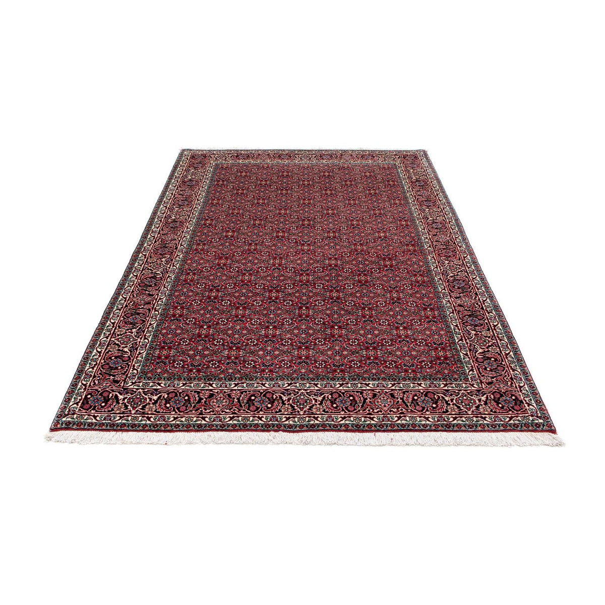 Tapis persan - Bidjar - 212 x 130 cm - rouge clair