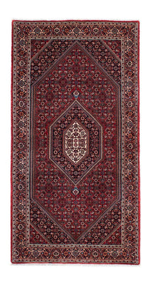 Tapis persan - Bidjar - 206 x 126 cm - rouge foncé