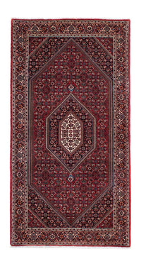 Tapis persan - Bidjar - 206 x 126 cm - rouge foncé