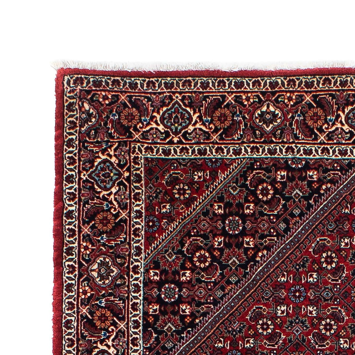 Tapis persan - Bidjar - 206 x 126 cm - rouge foncé