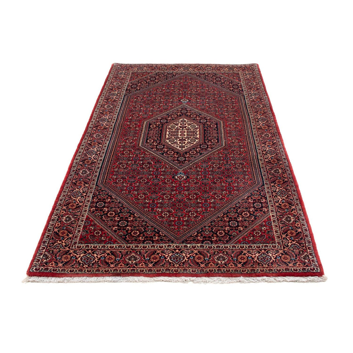Tapis persan - Bidjar - 206 x 126 cm - rouge foncé