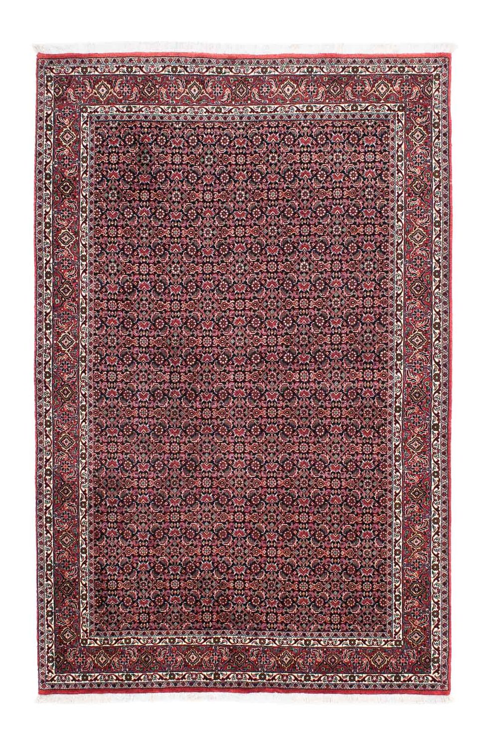 Tapis persan - Bidjar - 203 x 130 cm - rouge clair