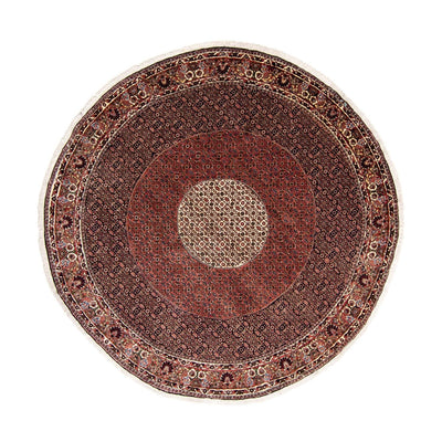 Tapis persan - Bidjar ronde  - 260 x 260 cm - rouge foncé