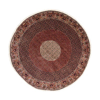 Tapis persan - Bidjar ronde  - 260 x 260 cm - rouge foncé