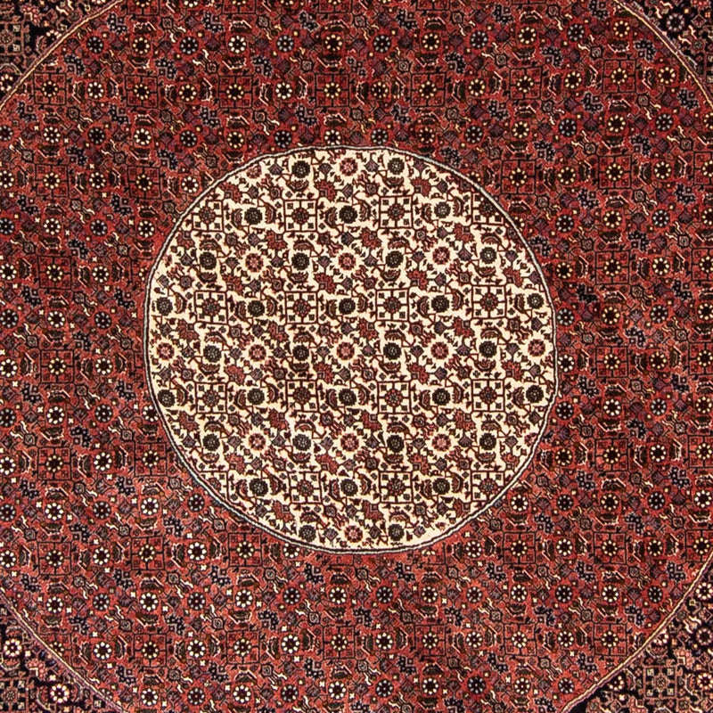 Tapis persan - Bidjar ronde  - 260 x 260 cm - rouge foncé