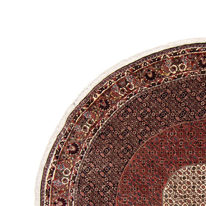 Tapis persan - Bidjar ronde  - 260 x 260 cm - rouge foncé