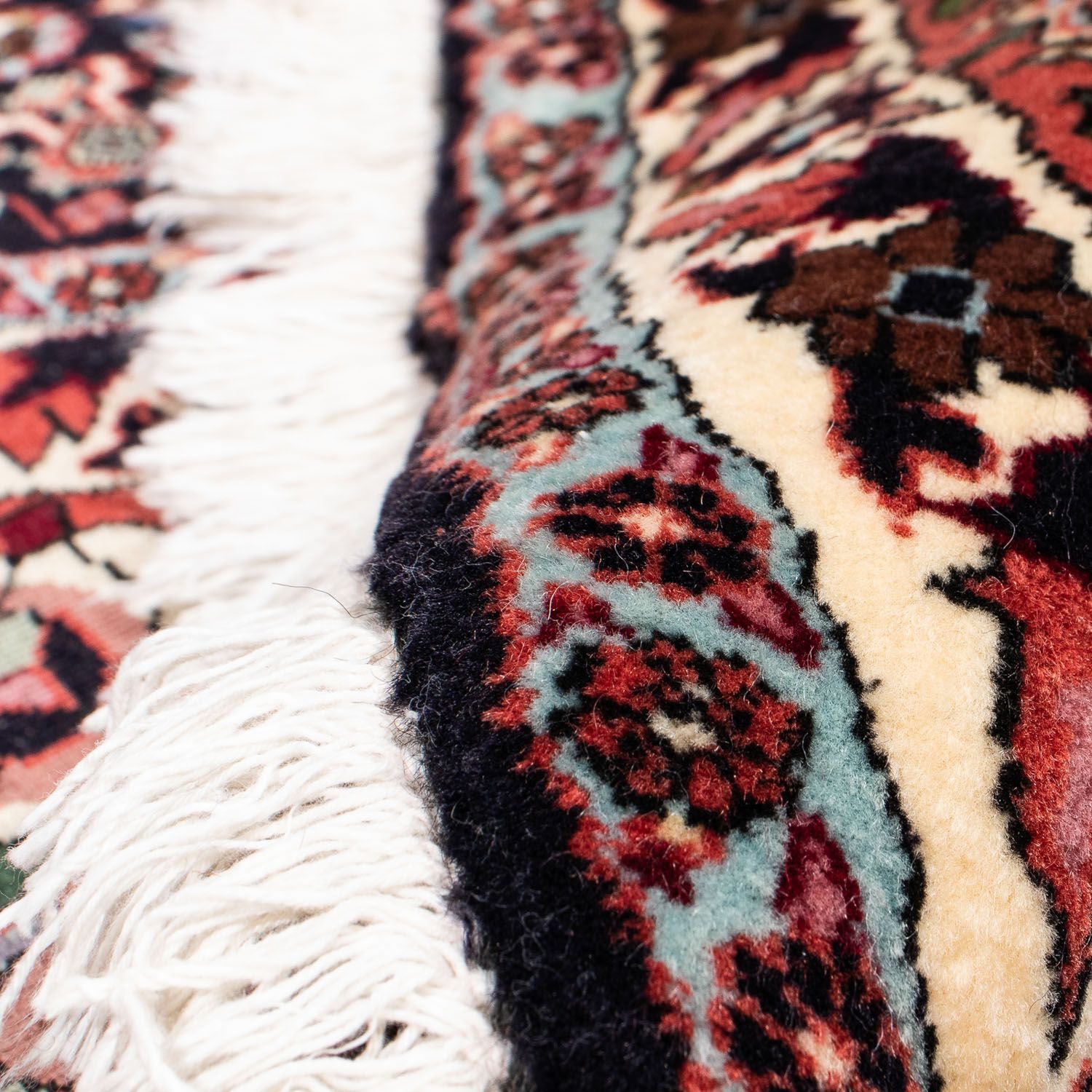 Tapis persan - Bidjar ronde  - 260 x 260 cm - rouge foncé