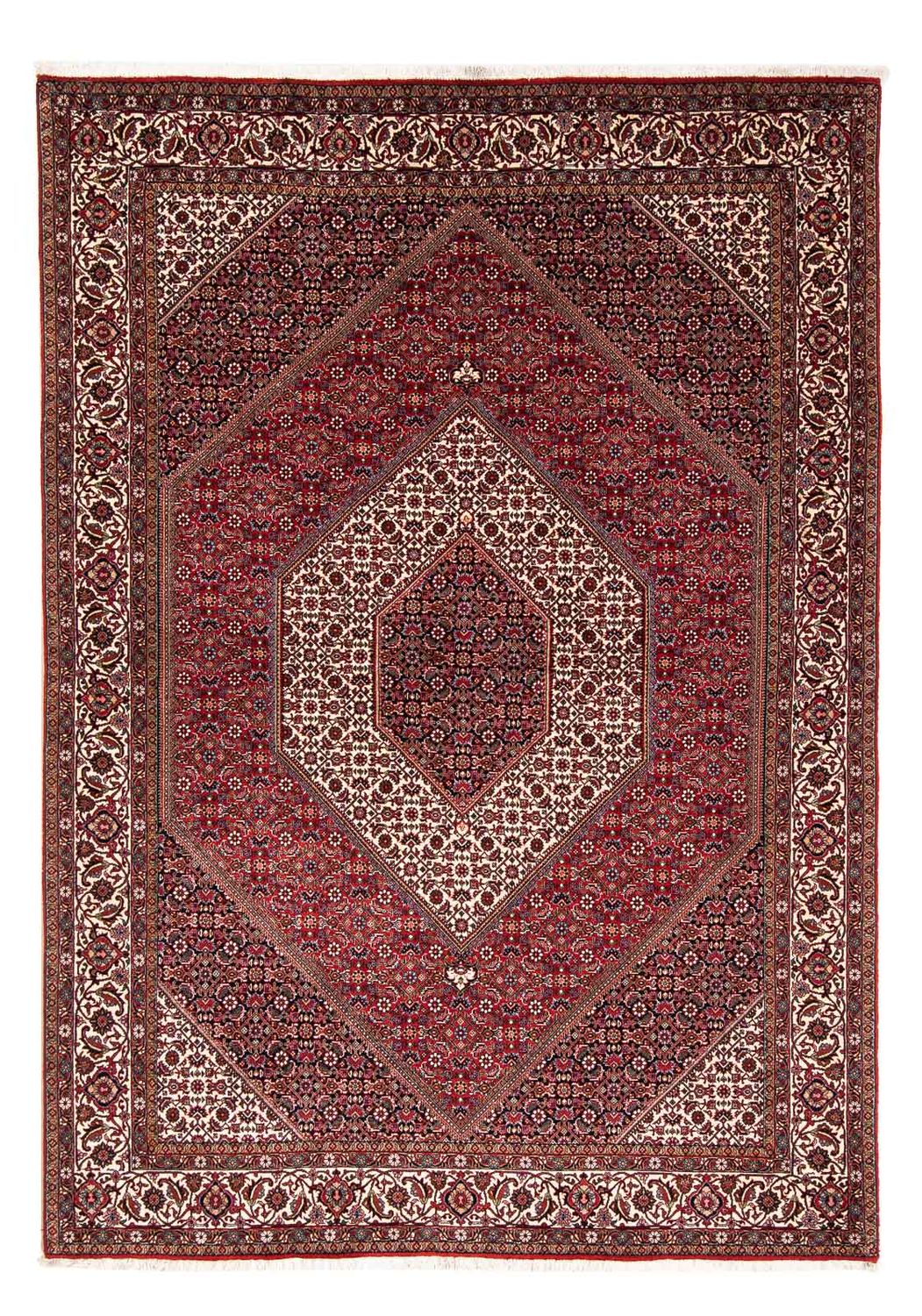 Tapis persan - Bidjar - 246 x 171 cm - rouge foncé