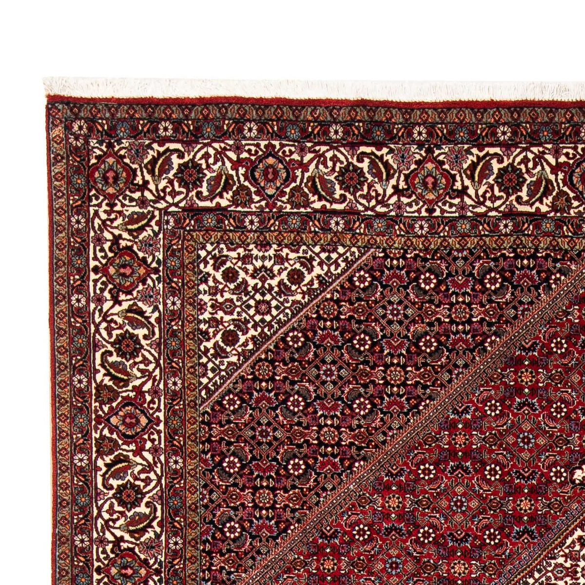 Tapis persan - Bidjar - 246 x 171 cm - rouge foncé