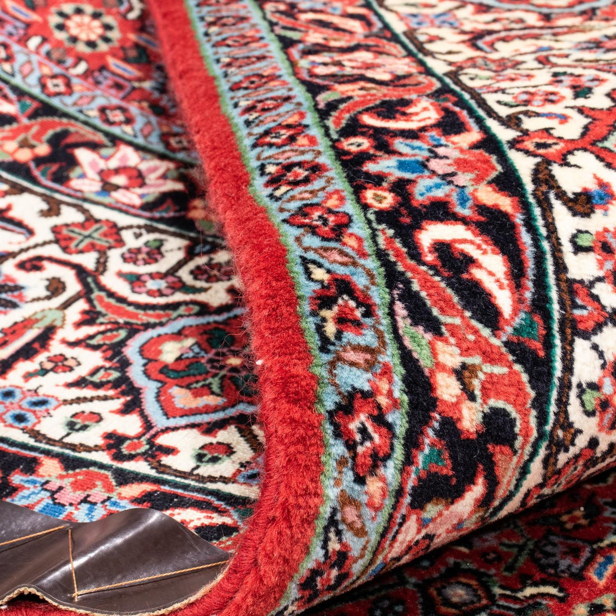 Tapis persan - Bidjar - 297 x 249 cm - rouge clair