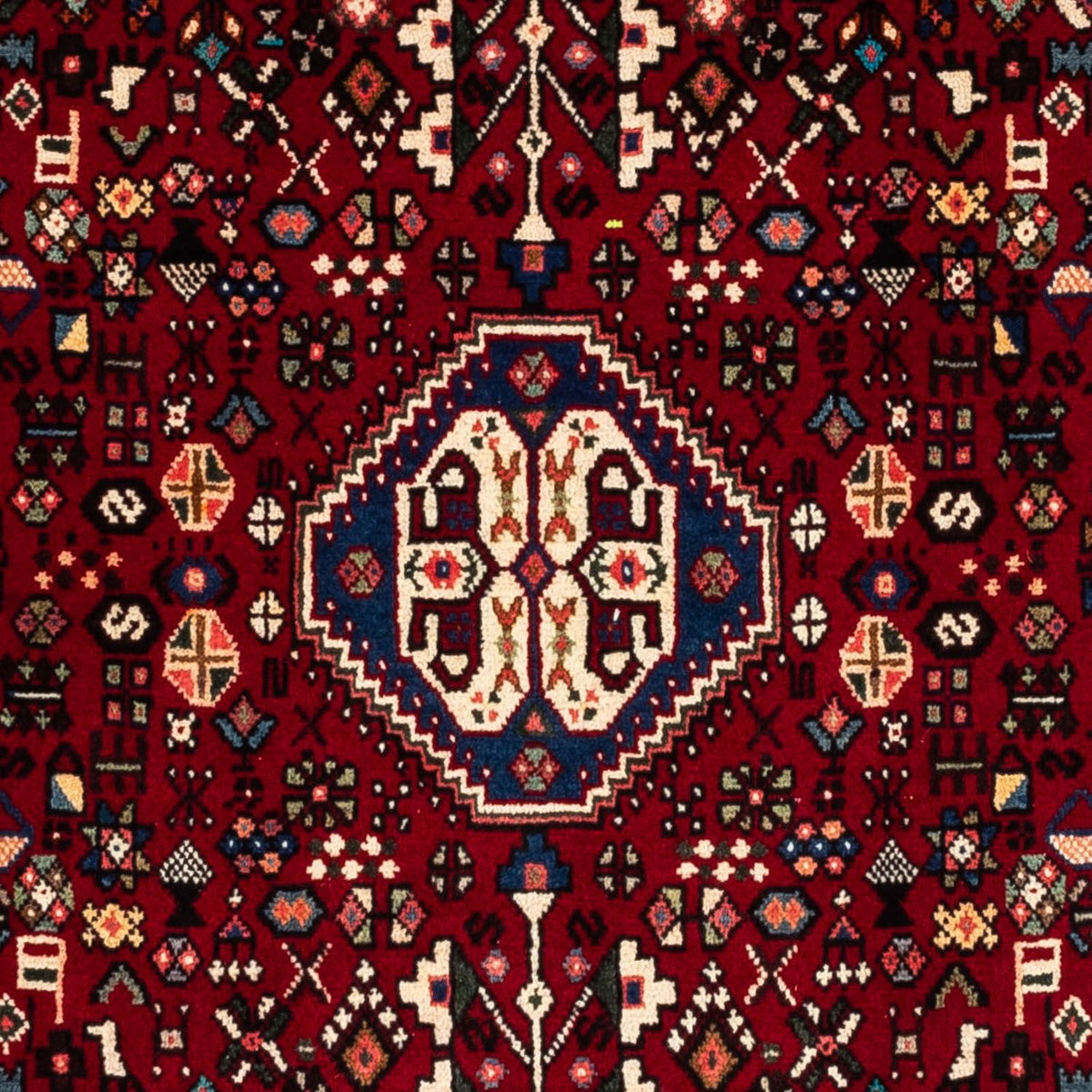 Tapis persan - Nomadic - 150 x 103 cm - rouge foncé