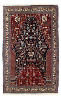 Tapis Gabbeh - Persan Kashkuli - 224 x 138 cm - bleu foncé