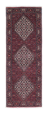 Tapis de couloir Tapis persan - Bidjar - 205 x 74 cm - rouge foncé