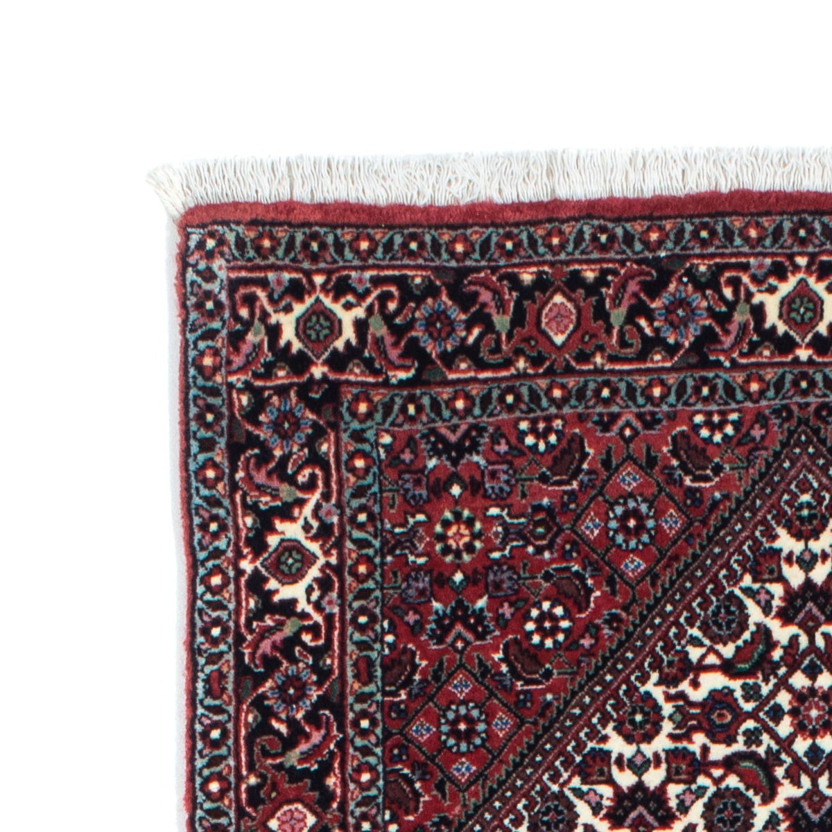 Tapis de couloir Tapis persan - Bidjar - 205 x 74 cm - rouge foncé