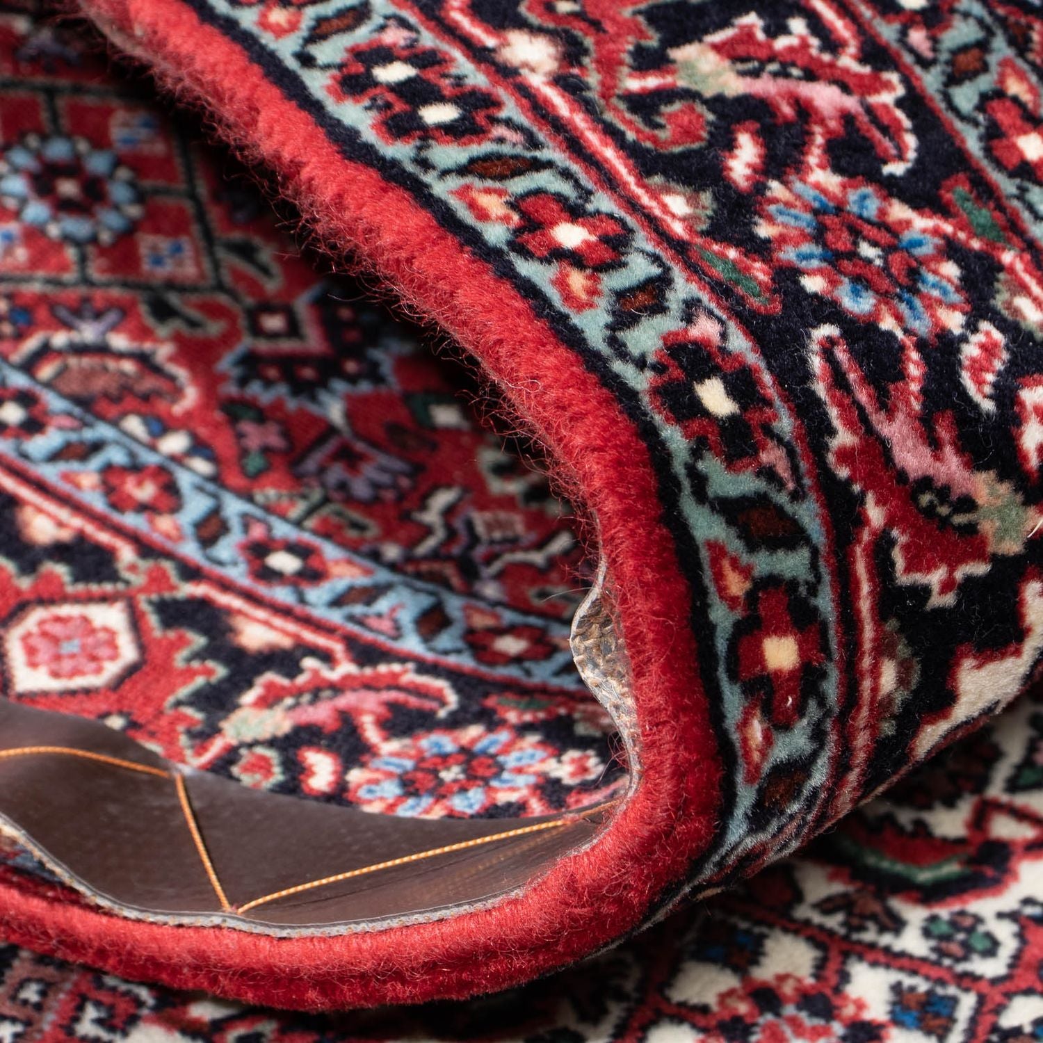 Tapis de couloir Tapis persan - Bidjar - 205 x 74 cm - rouge foncé