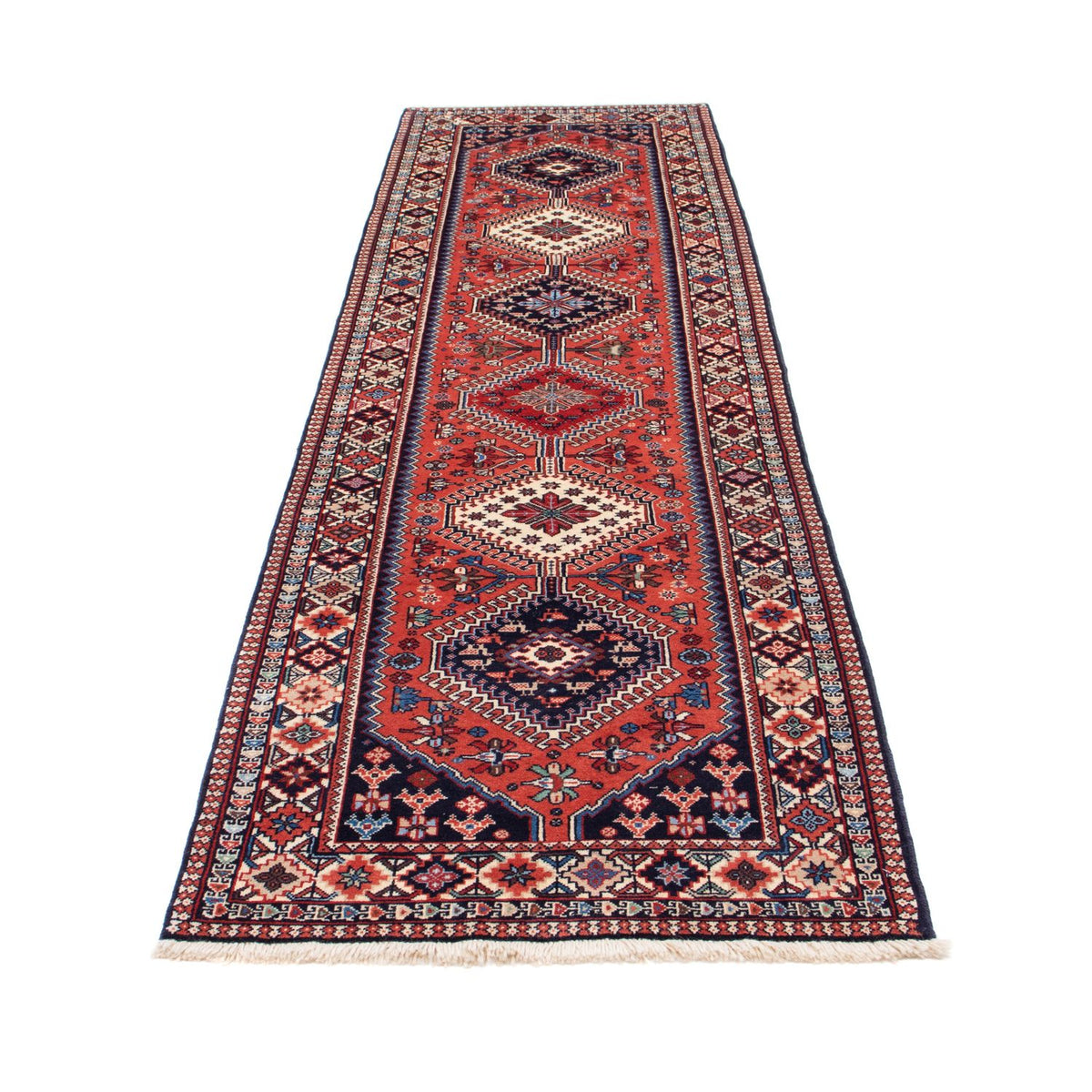Tapis de couloir Tapis persan - Bidjar - 289 x 79 cm - rouge