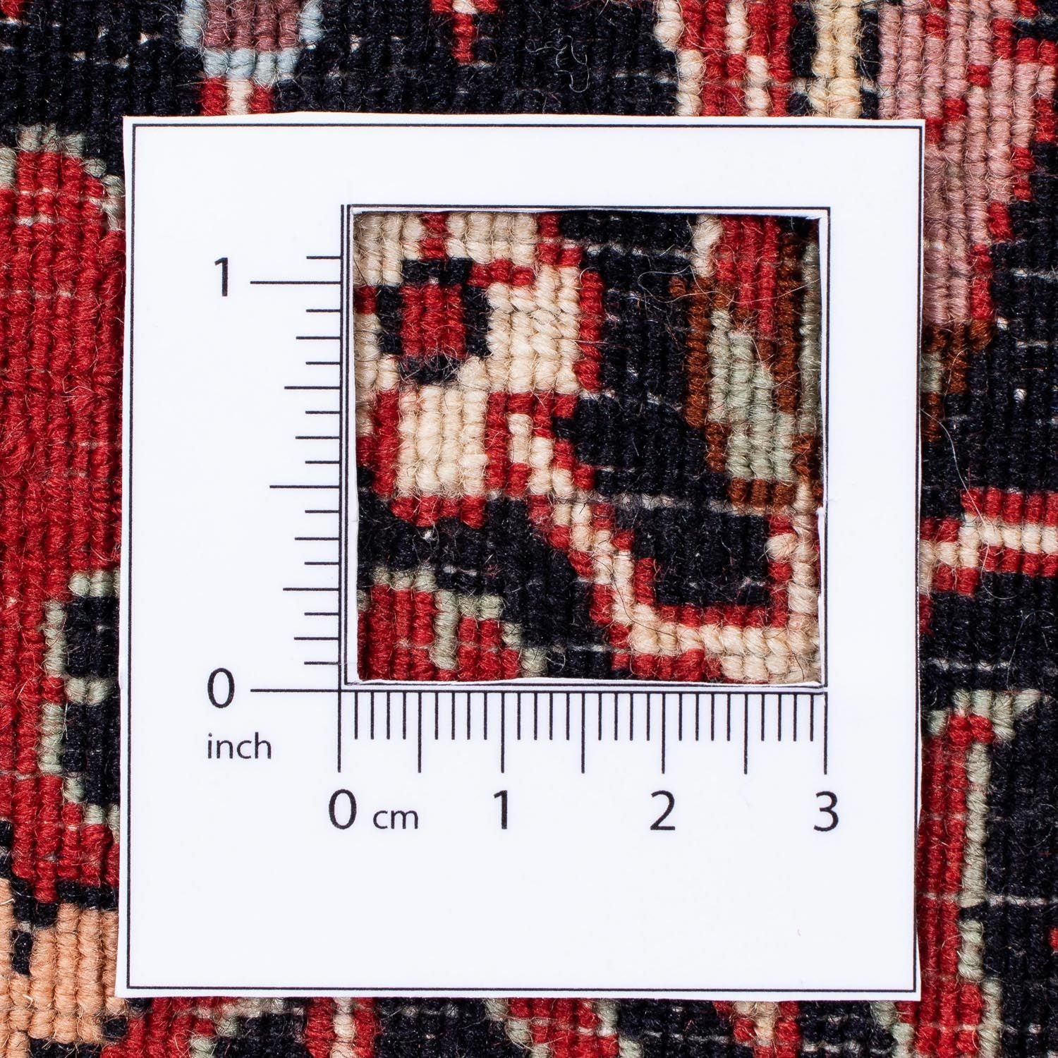 Tapis persan - Bidjar carré  - 250 x 250 cm - rouge foncé