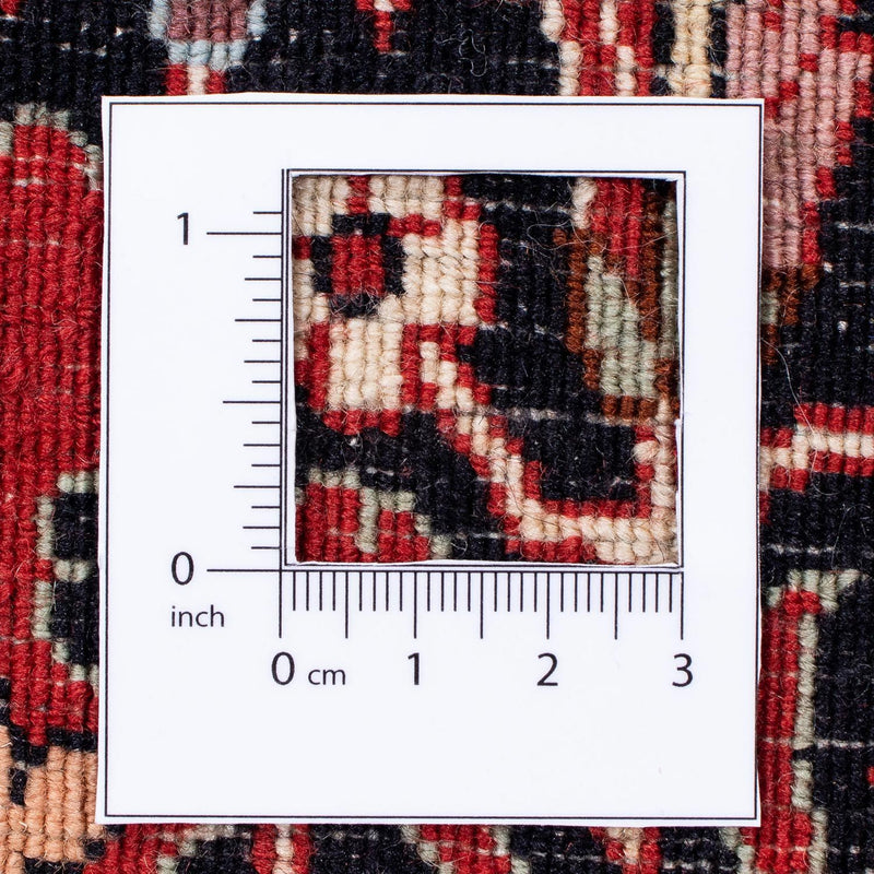 Tapis persan - Bidjar carré  - 250 x 250 cm - rouge foncé
