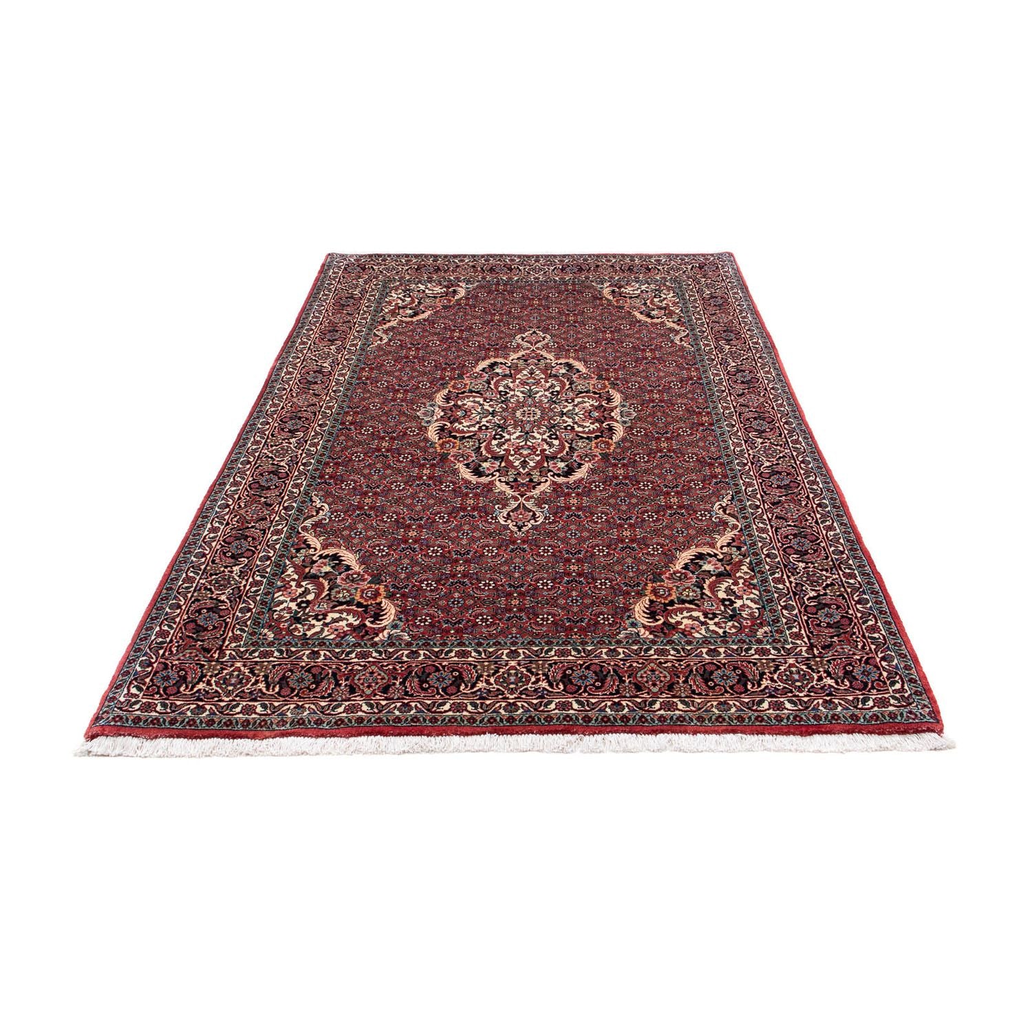 Tapis persan - Bidjar - 202 x 132 cm - rouge clair