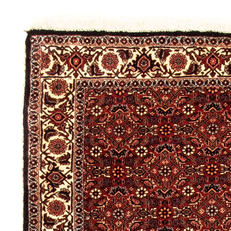 Tapis de couloir Tapis persan - Bidjar - 304 x 86 cm - rouge foncé