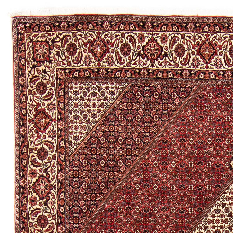 Tapis persan - Bidjar - 304 x 251 cm - rouge foncé