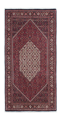 Tapis de couloir Tapis persan - Bidjar - 204 x 103 cm - bleu foncé
