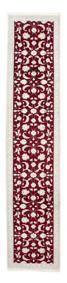 Tapis de couloir Tapis persan - Nain - 398 x 84 cm - rouge foncé