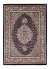 Tapis persan - Tabriz - 213 x 151 cm - bleu foncé
