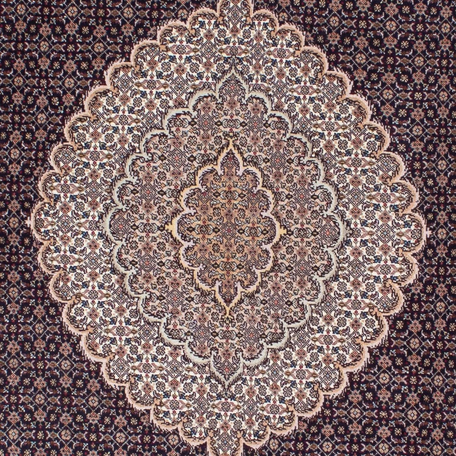 Tapis persan - Tabriz - 213 x 151 cm - bleu foncé
