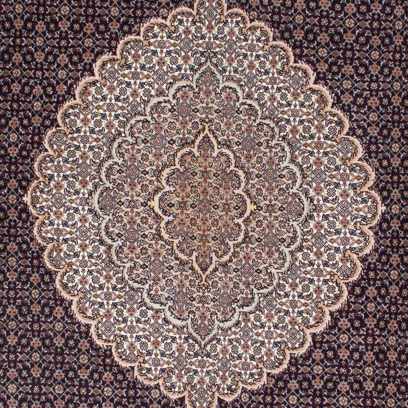Tapis persan - Tabriz - 213 x 151 cm - bleu foncé