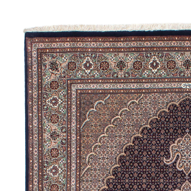 Tapis persan - Tabriz - 213 x 151 cm - bleu foncé