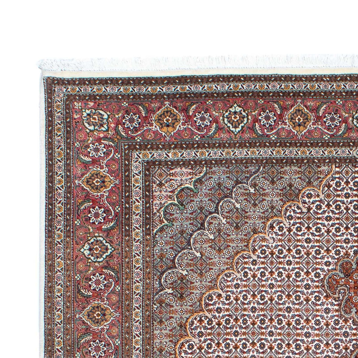 Tapis persan - Tabriz - Royal - 208 x 153 cm - marron clair