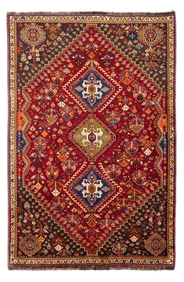 Tapis persan - Nomadic - 257 x 173 cm - rouge foncé