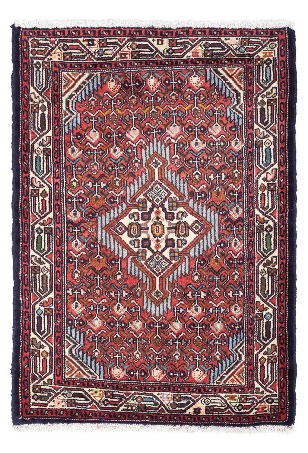 Tapis persan - Nomadic - 122 x 81 cm - rouge clair