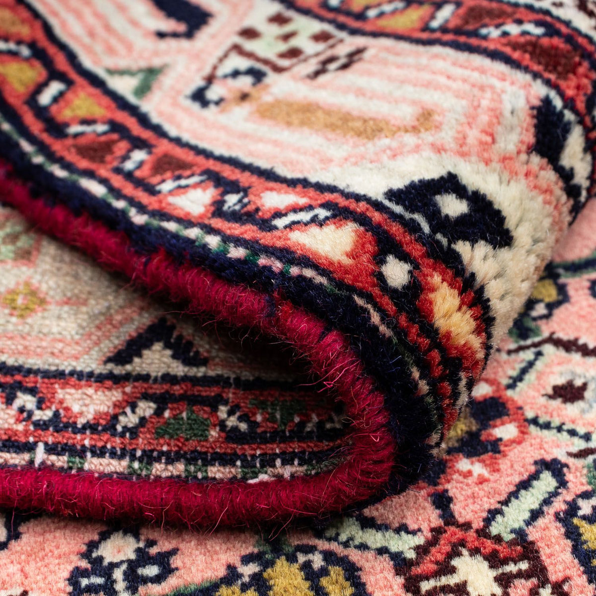 Tapis persan - Nomadic - 115 x 71 cm - rouge clair