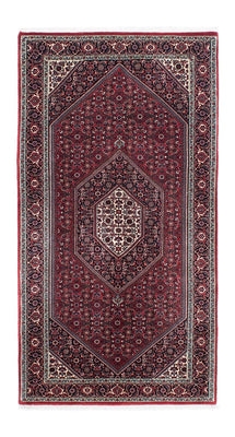 Tapis de couloir Tapis persan - Bidjar - 201 x 100 cm - rouge foncé