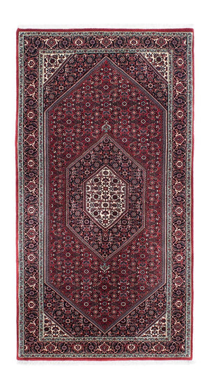 Tapis de couloir Tapis persan - Bidjar - 201 x 100 cm - rouge foncé