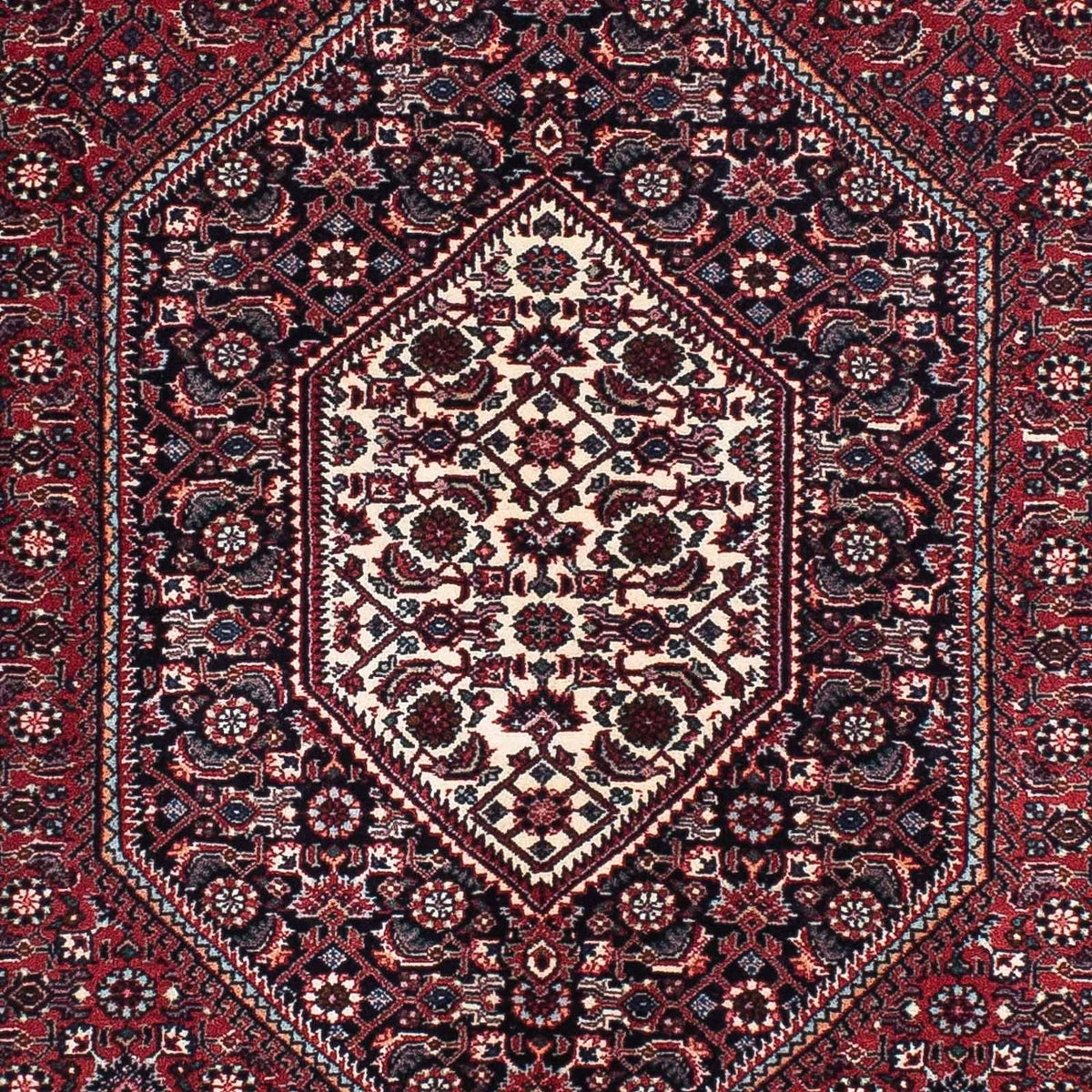 Tapis de couloir Tapis persan - Bidjar - 201 x 100 cm - rouge foncé