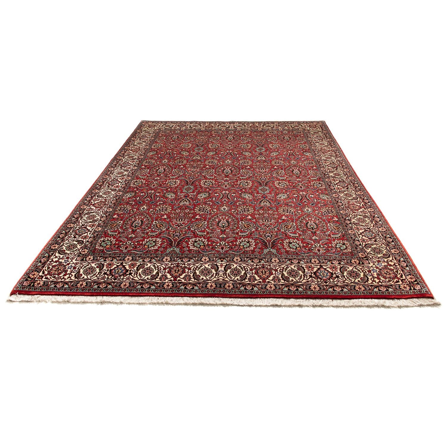 Tapis persan - Bidjar - 286 x 202 cm - rouge foncé