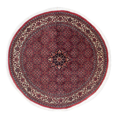 Tapis persan - Bidjar ronde  - 150 x 150 cm - rouge foncé