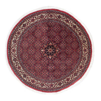 Tapis persan - Bidjar ronde  - 150 x 150 cm - rouge foncé