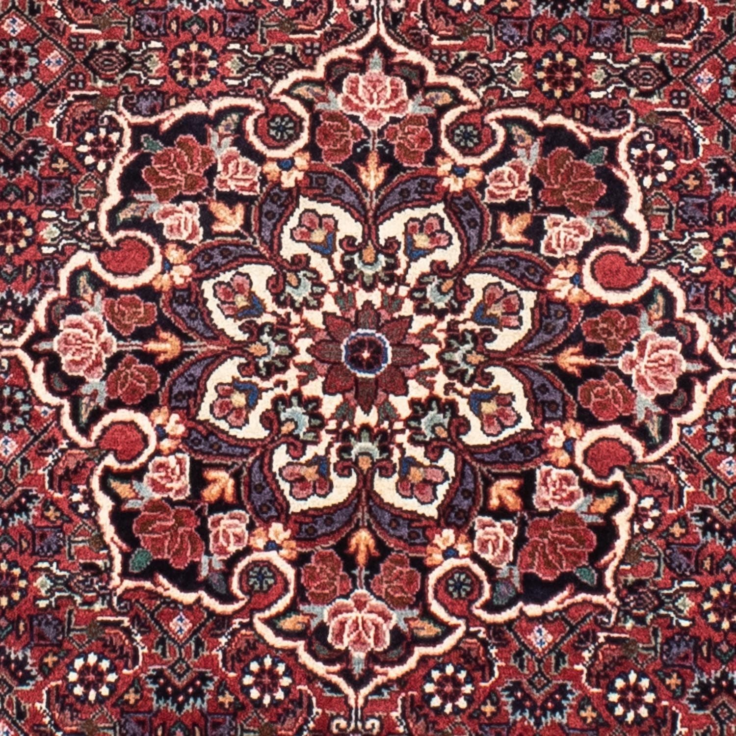 Tapis persan - Bidjar ronde  - 100 x 100 cm - rouge foncé