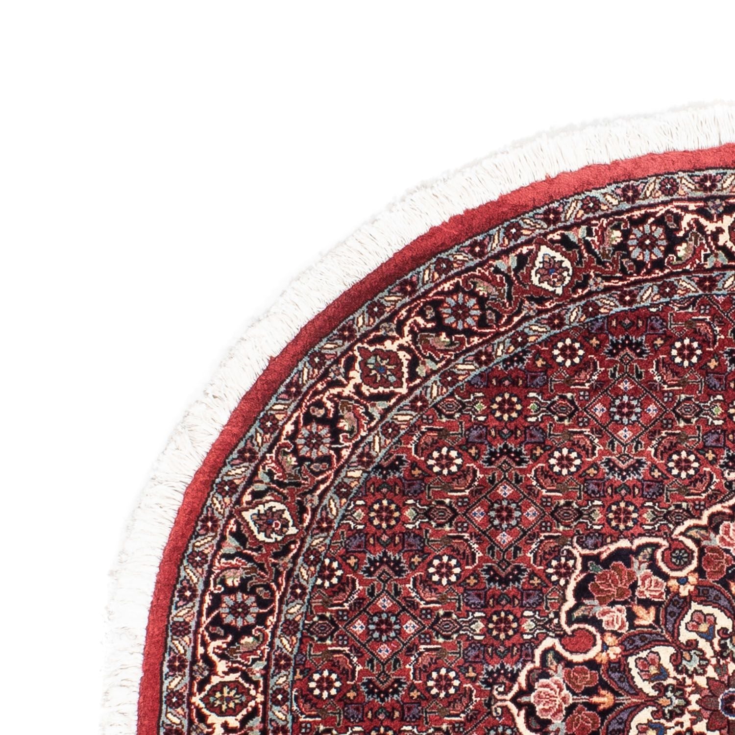 Tapis persan - Bidjar ronde  - 100 x 100 cm - rouge foncé