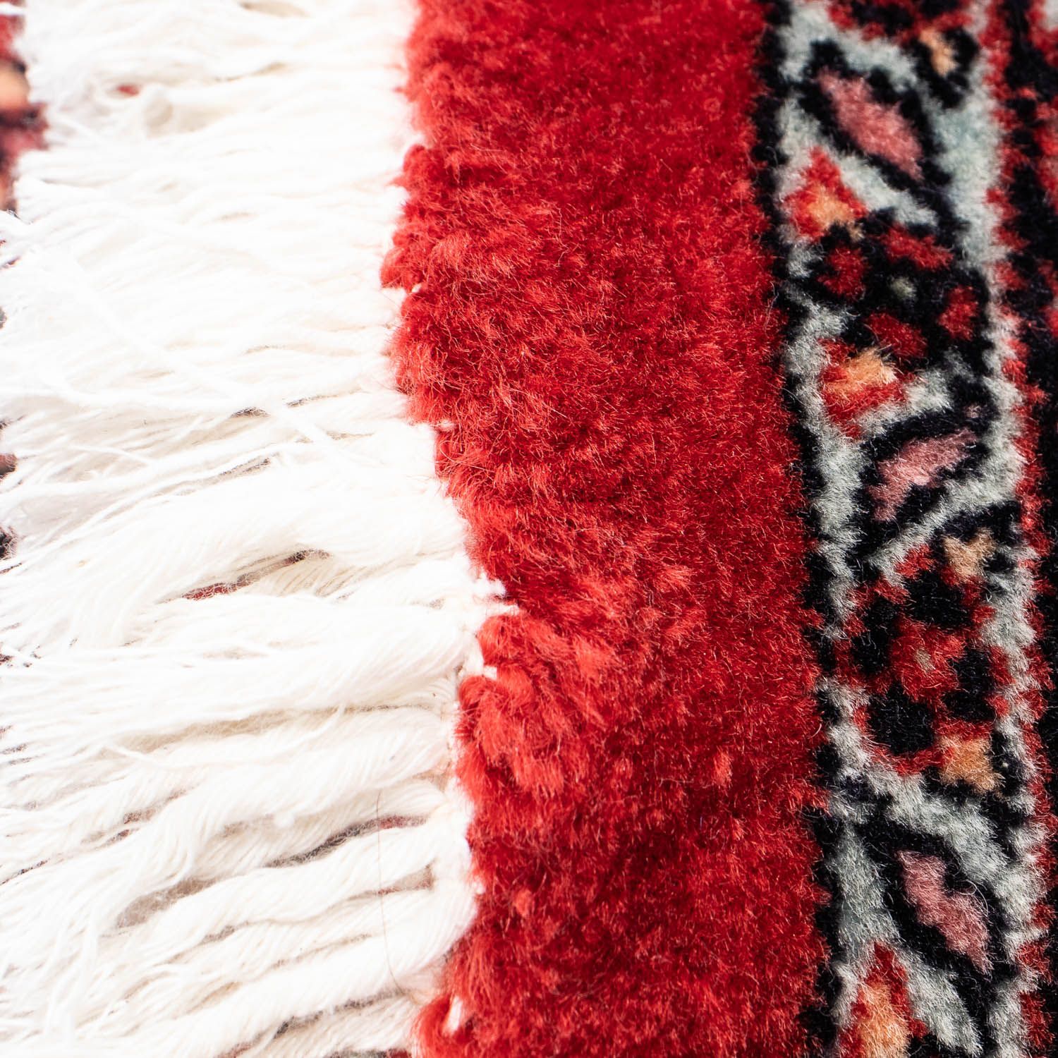 Tapis persan - Bidjar ronde  - 150 x 150 cm - rouge foncé